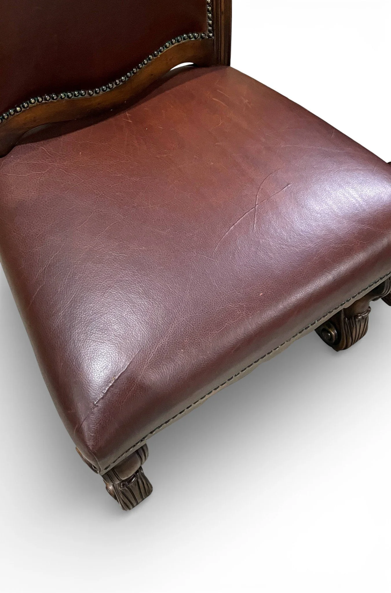 Encore Furniture Gallery-Pair - Vintage Henredon High-Back Leather